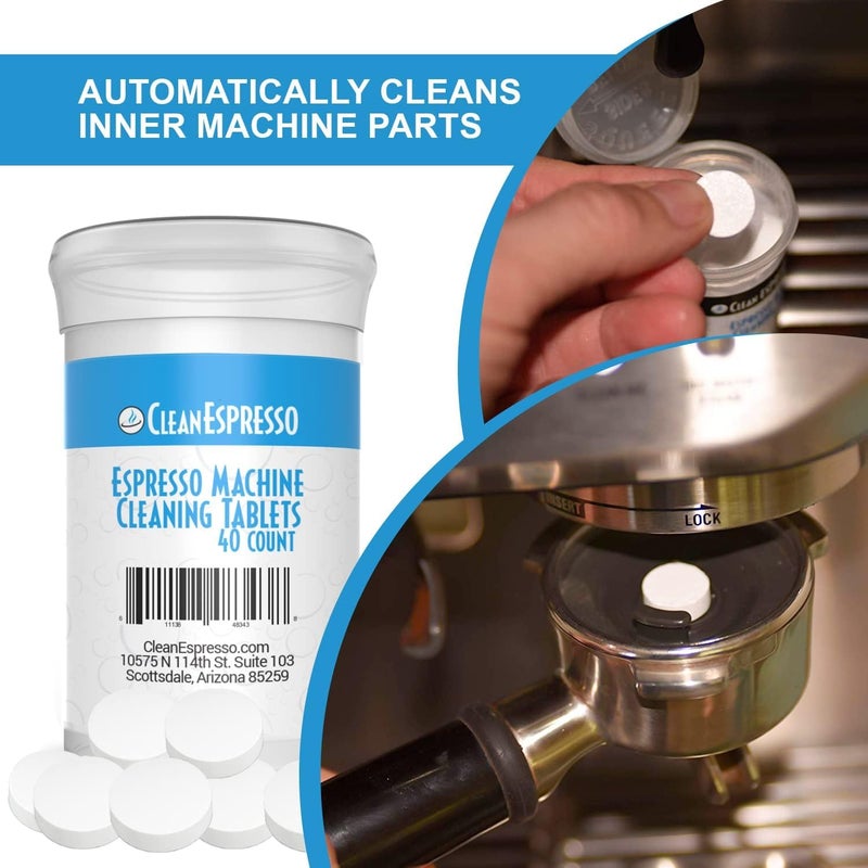 CleanEspresso - Designed For Breville Cleaning Kit - 40 Breville Compatible Cleaning Tablets + 2 Espresso Machine Water Filters + 2-Use Descaler - Espresso Machine Accessories - Image 4